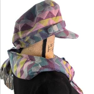 Steve Madden Vintage Hat and Scarf Set